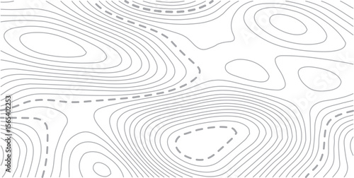 Topographic map background geographic line map with elevation assignments. Modern design with White background with topographic wavy pattern design.paper texture Imitation of a geographical map shades