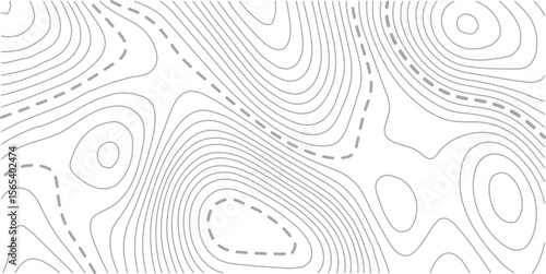 Topographic map background geographic line map with elevation assignments. Modern design with White background with topographic wavy pattern design.paper texture Imitation of a geographical map shades