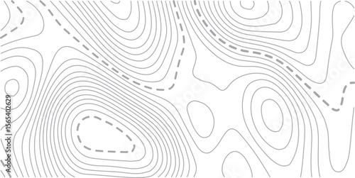 Topographic map background geographic line map with elevation assignments. Modern design with White background with topographic wavy pattern design.paper texture Imitation of a geographical map shades