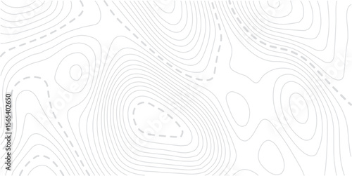 Topographic map background geographic line map with elevation assignments. Modern design with White background with topographic wavy pattern design.paper texture Imitation of a geographical map shades