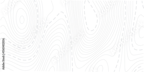 Topographic map background geographic line map with elevation assignments. Modern design with White background with topographic wavy pattern design.paper texture Imitation of a geographical map shades
