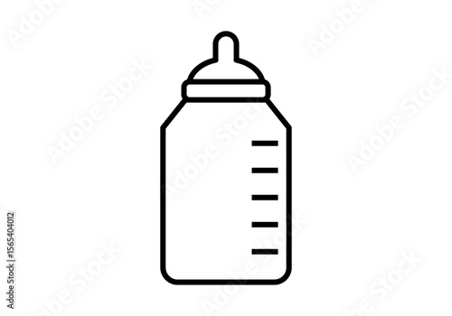 Icono negro de biberón en fondo blanco