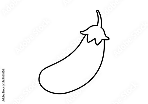 Icono negro de berenjena en fondo blanco
