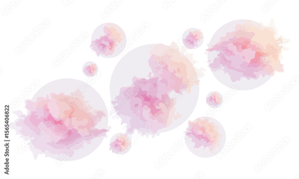 Fototapeta premium Pink Easter eggs with delicate orchid blossoms create a lovely spring design, perfect for a decorative floral illustration