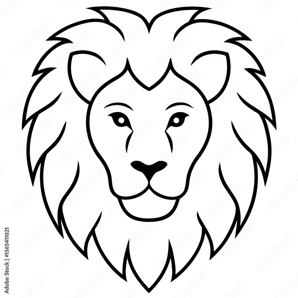 Fototapeta premium lion head vector