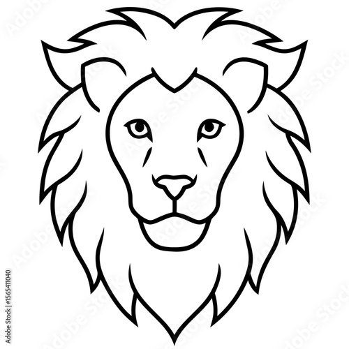 Wallpaper Mural lion head vector Torontodigital.ca