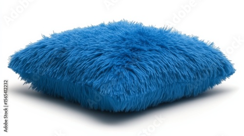 High-quality isolated image of a plush bath pillow, placed on a pure white background, perfect for self-care and luxury bath product promotions