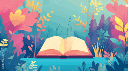 Modern Book Design Flat Vector Illustration