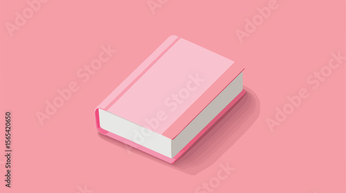 Pink Literature Book Flat Vector Illustration