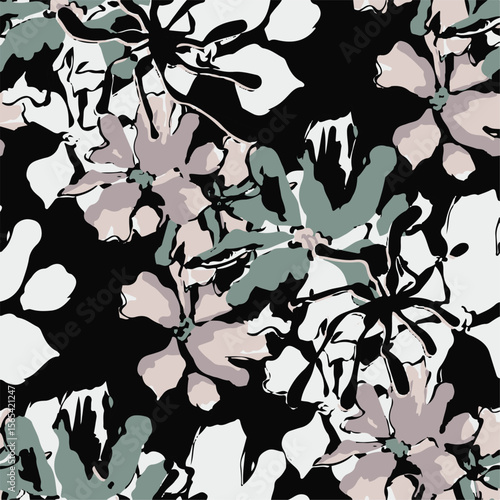  seamless watercolor pattern background. Leave vector illustration. Watercolor print in rustic vintage style, textile or wallpapers.