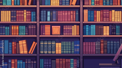 Modern Library Books Icon Vector Isolated Illustration