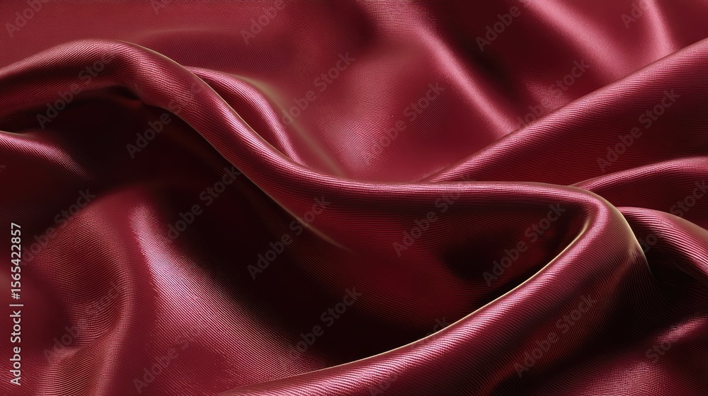 Obraz premium Deep burgundy silk draped in folds