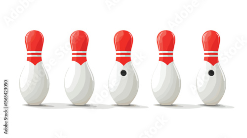 Modern Bowling Center Design Vector Illustration