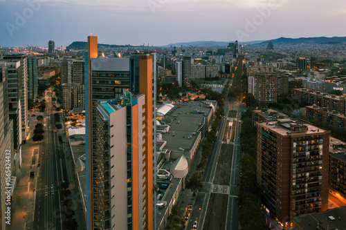 Canvas Print Diagonal Mar Skyscrapers: Modern Architecture and Urban Horizon
