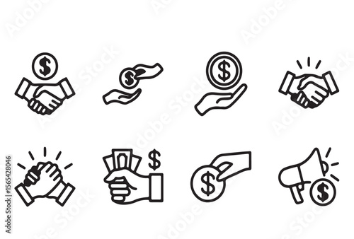 money give and take icon