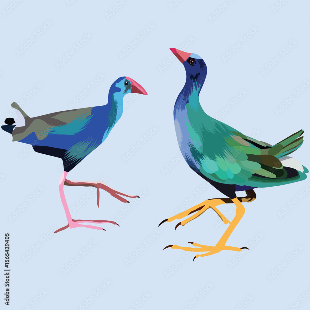 Obraz premium Diverse Collection of Colorful Asian Birds