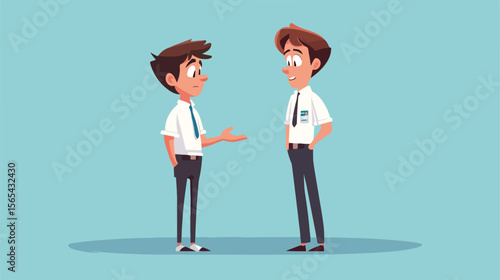 Young Boy with White Shirt Giving Interview - Professional Image