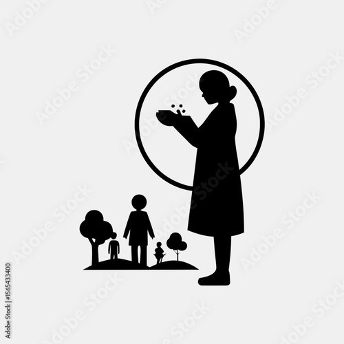 woman tries to save nature