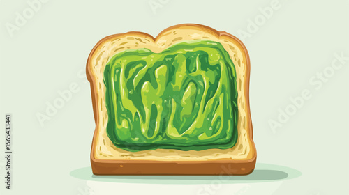 Green Bread Draw Vector Illustration