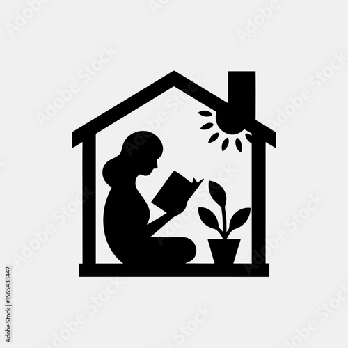 girl reading in the house_2