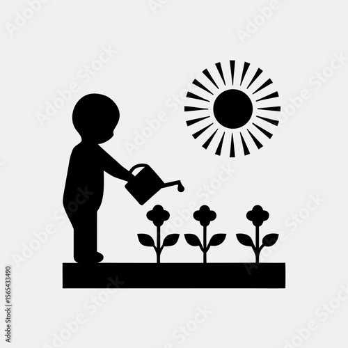 child watering flowers_2