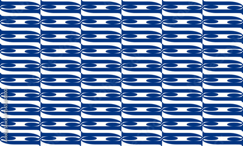 Blue vintage wall block, seamless pattern with blue squares block arrange as wall design for fabric printing or wallpaper or background, horizontal strip