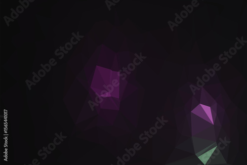 Geometric shapes purple and green abstract background polygons