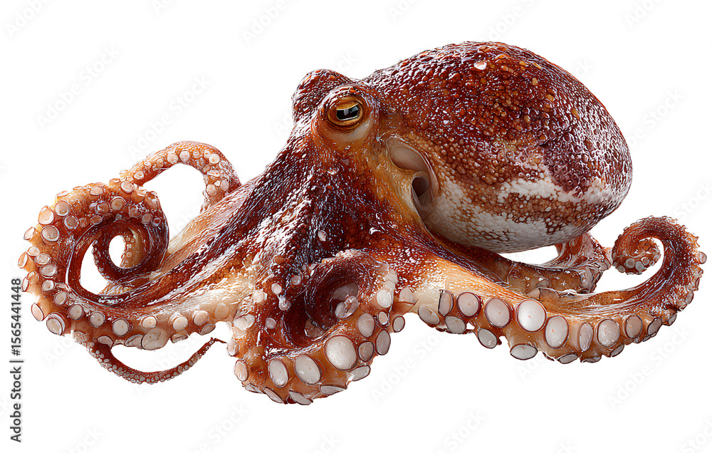Fototapeta premium Realistic Octopus isolated on a transparent background