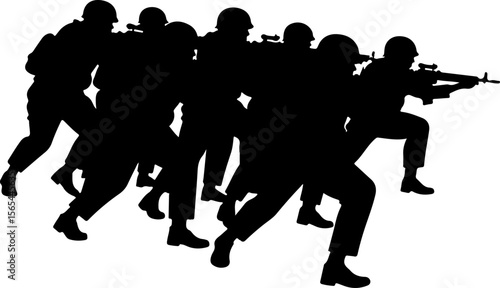 American soldiers, military, army,  vector bundle