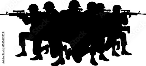American soldiers, military, army,  vector bundle
