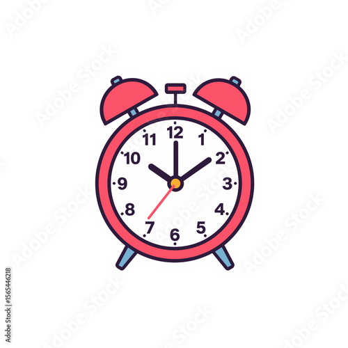 A classic alarm clock. perfect for representing punctuality, routine, or deadlines. Emphasizing the concept of time management and the start of a new day.