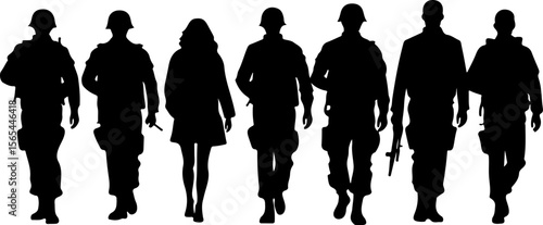 American soldiers, military, army,  vector bundle
