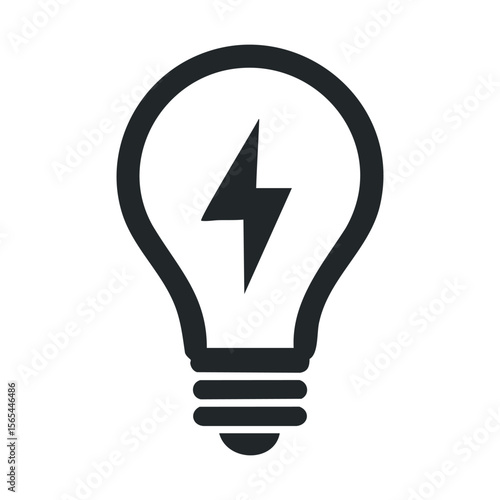 Light bulb icon with lightning bolt symbolizing energy and innovation