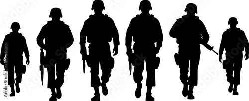 American soldiers, military, army,  vector bundle