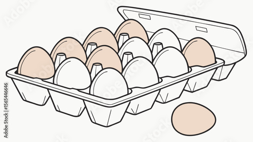 Carton of eggs fresh organic chicken eggs brown and white eggs healthy breakfast food protein source farm eggs