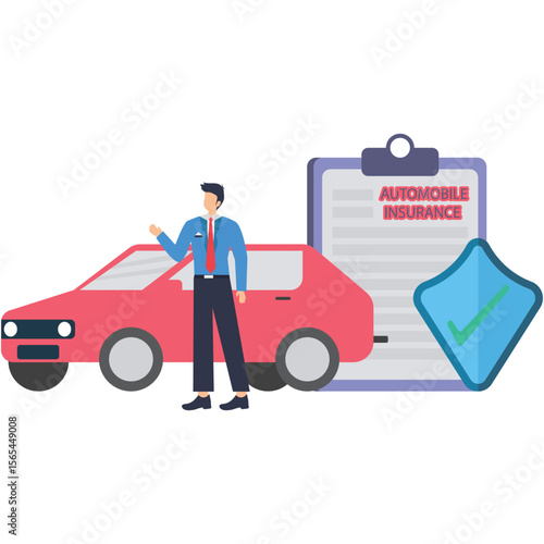 Secure Drive  Automobile Insurance Illustration