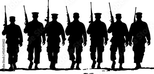 American soldiers, military, army, vector bundle