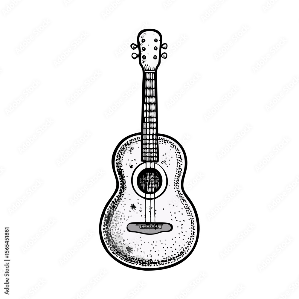 Naklejka premium acoustic guitar vector illustration