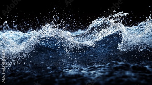 Wallpaper Mural High-Resolution Isolated Water Wave Splash Captured in Motion With Dramatic Detail and Clear Blue Hue on White Background Torontodigital.ca