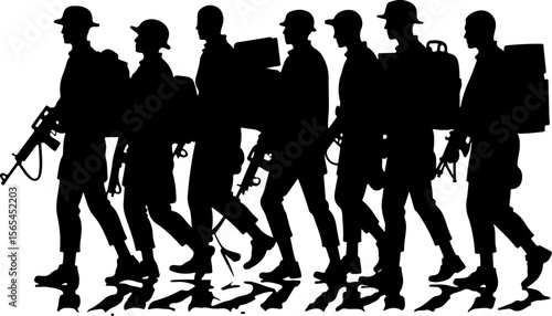 American soldiers, military, army, vector bundle