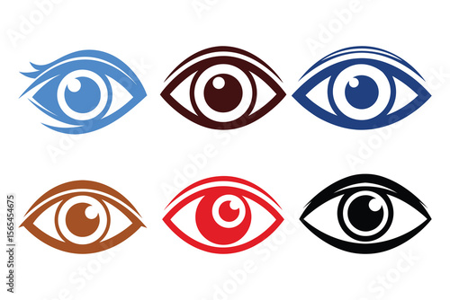 Human Eye Icon silhouette Vector Illustration