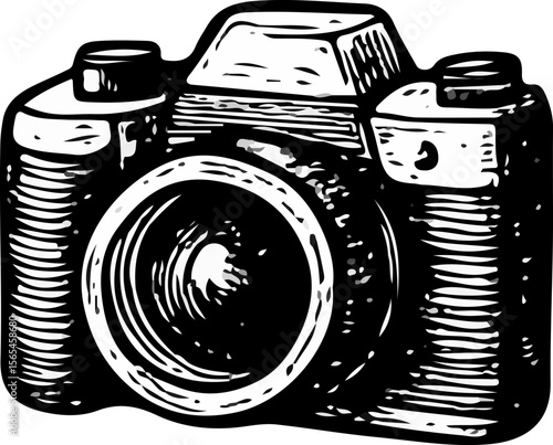 Compact camera icons symbolizing photography, multimedia, and creative visuals.

