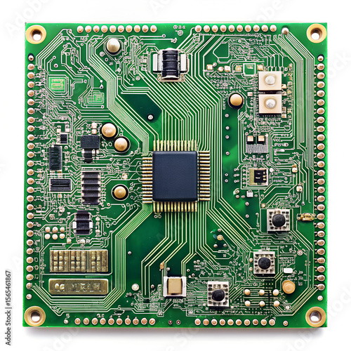 PCB (Printed Circuit Board) white background
