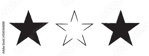 Star brush ink. Design decoration.