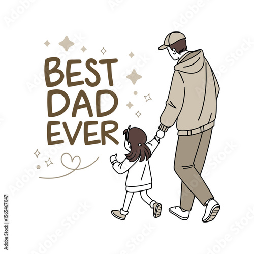 Father’s Day Love Scene in Illustration