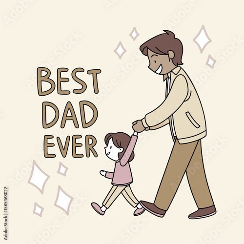 Heartwarming Father-Child Bonding Artwork