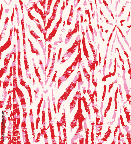 Seamless zebra skin pattern with isolated abstract hand drawn art wild leopard animal tiger skin background elements in black and white colors.Leopard , zebra and tiger mix furry skin seamless pattern