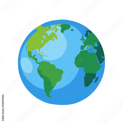 Cartoon World Globe Image-Earth Illustration with Continents-Educational Geography Icon-Global Awareness Graphic-World Map Clipart-Planet Earth Vector-Continents Art-Global Unity Design