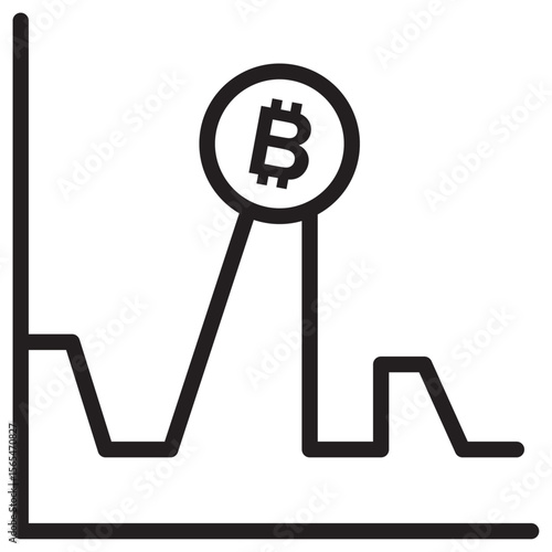 Bitcoin Evolution icon thin vector sign symbol