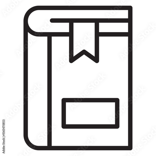 Bookmark icon thin vector sign symbol
